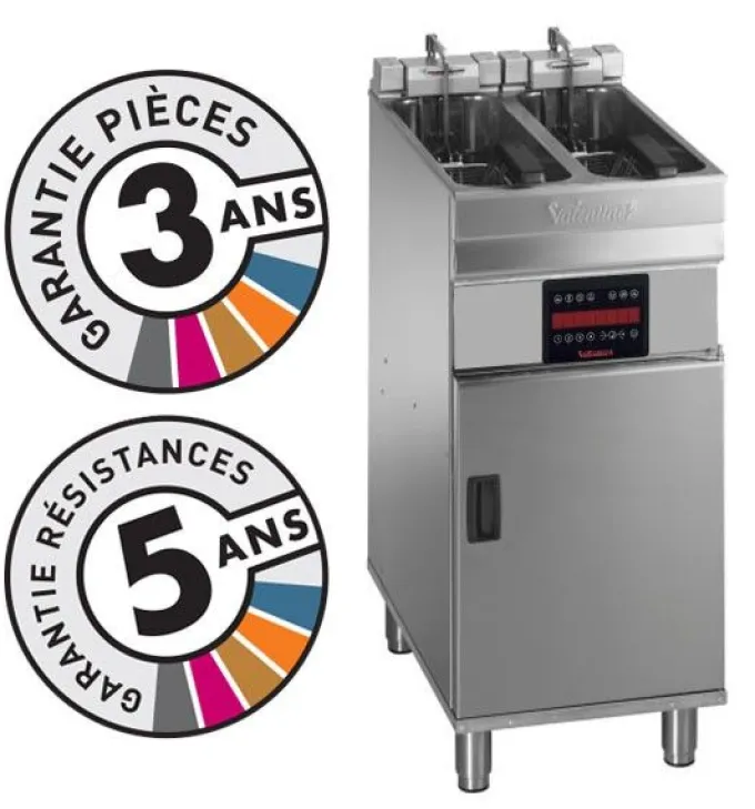 Friteuse électrique sur coffre - 2x 7-8 litres - Valentine - EVOC2200