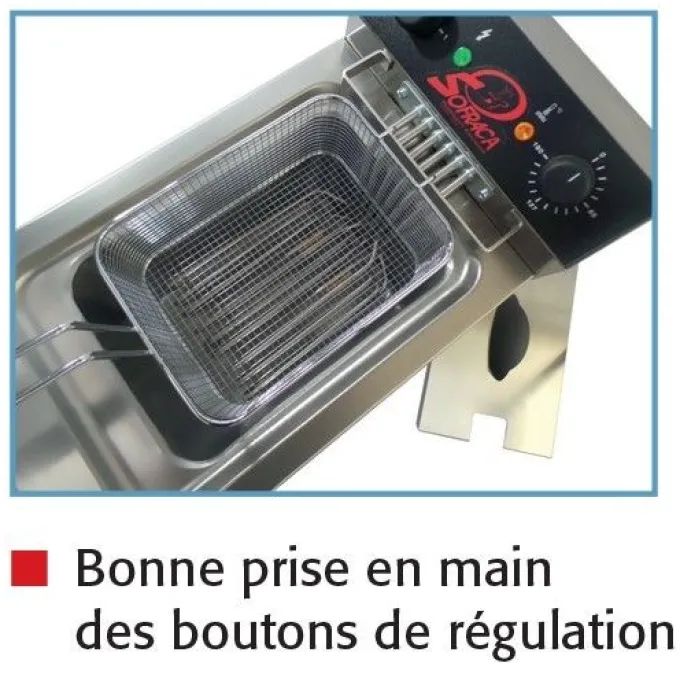Friteuse électrique sur coffre - Super puissante - 2 x 12 Litres - Sofraca