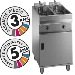 Friteuse électrique sur coffre - 2x 9-10 litres - Valentine - EVO2525