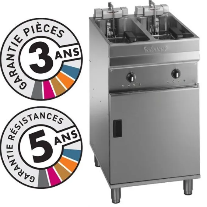 Friteuse électrique sur coffre - 2x 9-10 litres - Valentine - EVO2525