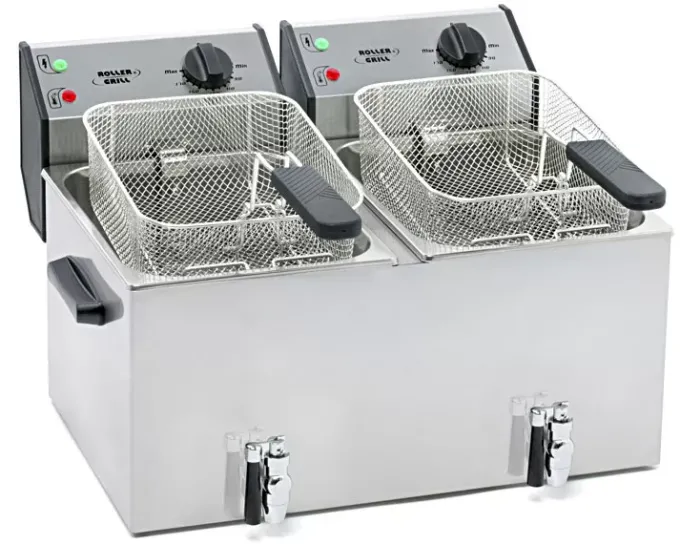 Friteuse professionnelle 2 cuves de 8 litres Roller Grill