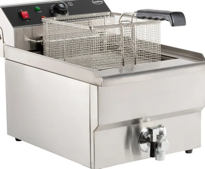 Friteuse Professionnelle Electrique 10 litres avec Robinet de Vidange - 5 kW - Combisteel