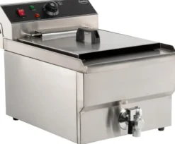 Friteuse Professionnelle Electrique 10 litres avec Robinet de Vidange - 5 kW - Combisteel