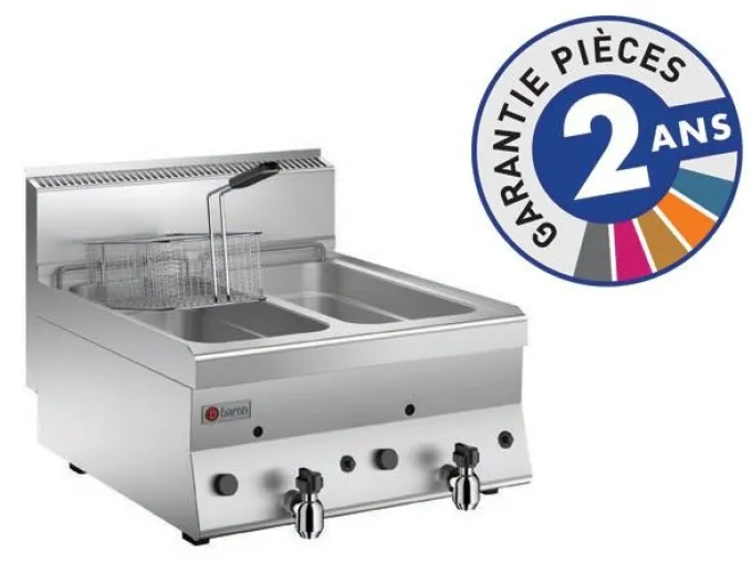 Friteuse professionnelle à gaz - 2x 8 litres - Gamme 650 - Baron