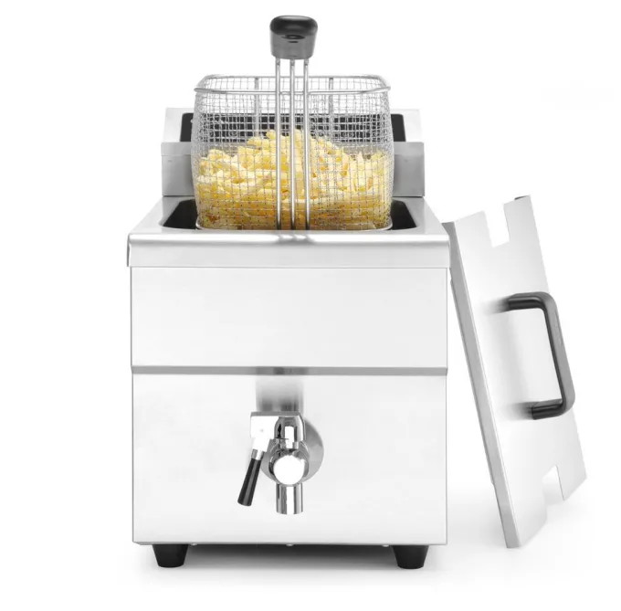 Friteuse Professionnelle à induction avec robinet de vidange 8L Gris 230V/3500W - Hendi