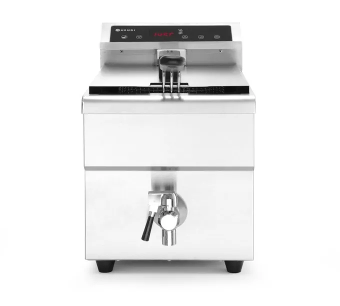 Friteuse Professionnelle à induction avec robinet de vidange 8L Gris 230V/3500W - Hendi