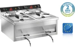 Friteuse professionnelle électrique à poser - Super puissante - 2 x 9 Litres - Sofraca