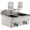 Friteuse professionnelle Électrique - 2 x 10 Litres - Vidange - 2 x 5 kW - Combisteel