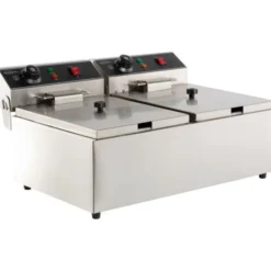 Friteuse Professionnelle Électrique - 2 x 6 L sans Robinet de Vidange - Combisteel