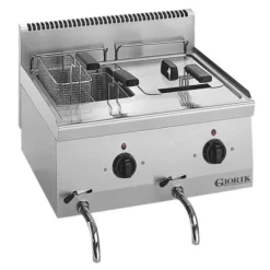 Friteuse Professionnelle Électrique - 2 Cuves - 6 Litres - Giorik