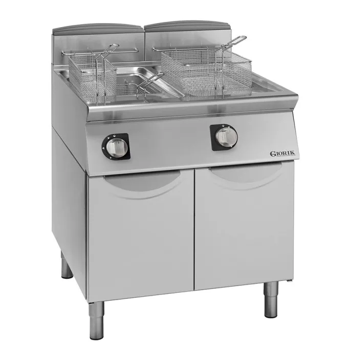 Friteuses Gaz, Brûleurs Externes, commandes électromécaniques, 2x17 L- Giorik - FG9817P