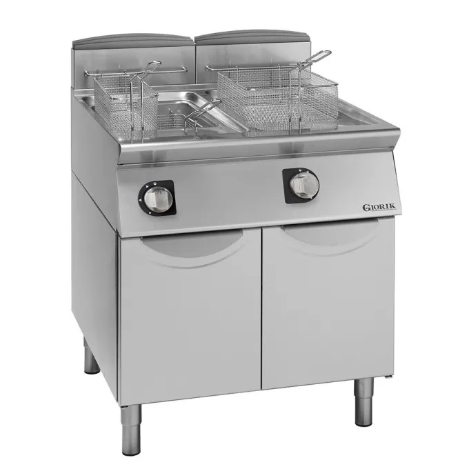 Friteuses Gaz, Brûleurs Internes, commandes électromécaniques, 13 L- Giorik - FG7213T