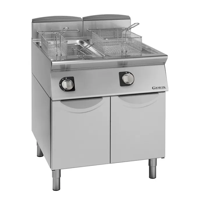 Friteuses Gaz, Brûleurs Internes, commandes électromécaniques, 2x17 L- Giorik - FG9217T