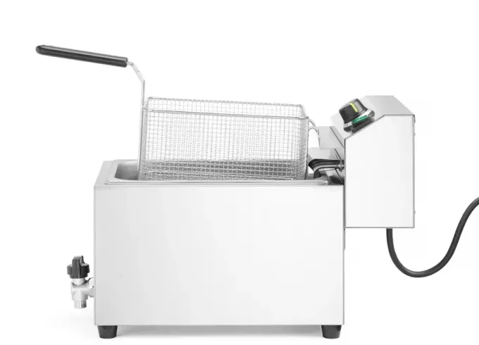 Friteuse XL avec robinet de vidange HENDI GOLIATH, 10L, 400V/10200W, 300x585x(H)392mm - Hendi