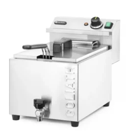 Friteuse XL avec robinet de vidange HENDI GOLIATH, 10L, 400V/10200W, 300x585x(H)392mm - Hendi