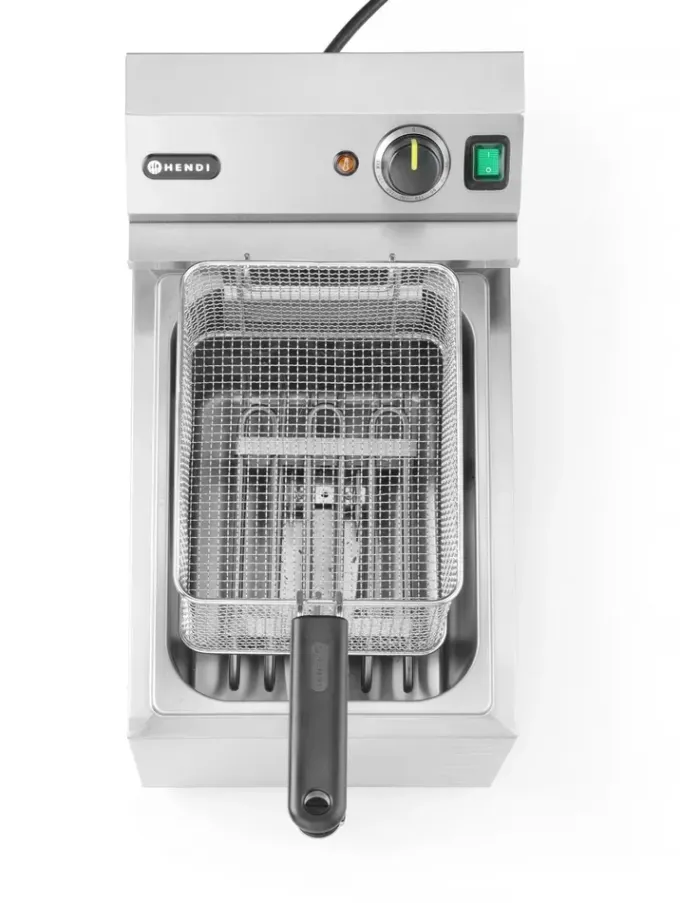 Friteuse XL avec robinet de vidange HENDI GOLIATH, 10L, 400V/10200W, 300x585x(H)392mm - Hendi