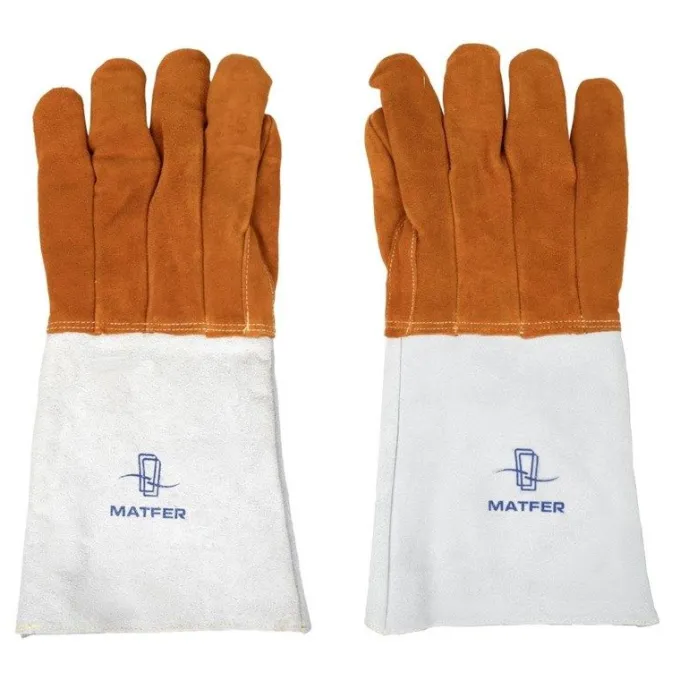 Gants Anti-Chaleur en Cuir Rembourré Jusqu'à 250°C 420 mm - Mafter