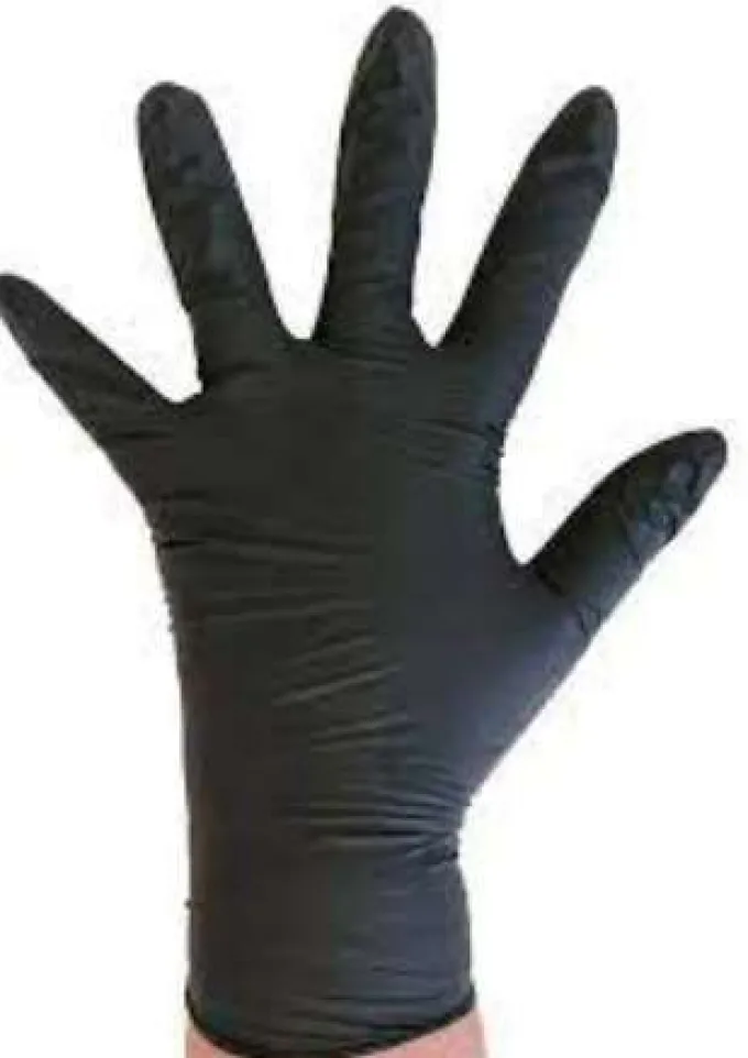 Gant vinyle nitrile noir non poudre taille M - Lot de 4 boites de 1000 - Mediprotec Promosac