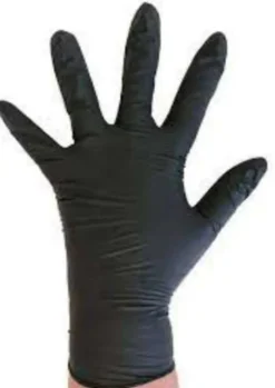 Gant vinyle nitrile noir non poudre taille XL - Lot de 4 boites de 1000 - Mediprotec Promosac