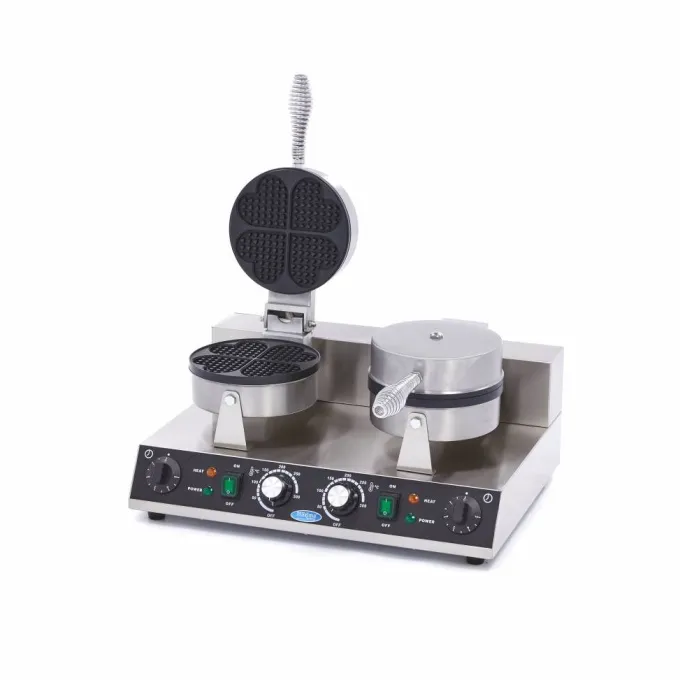 Gaufrier - 8 Gaufres - Coeurs - Double - Maxima