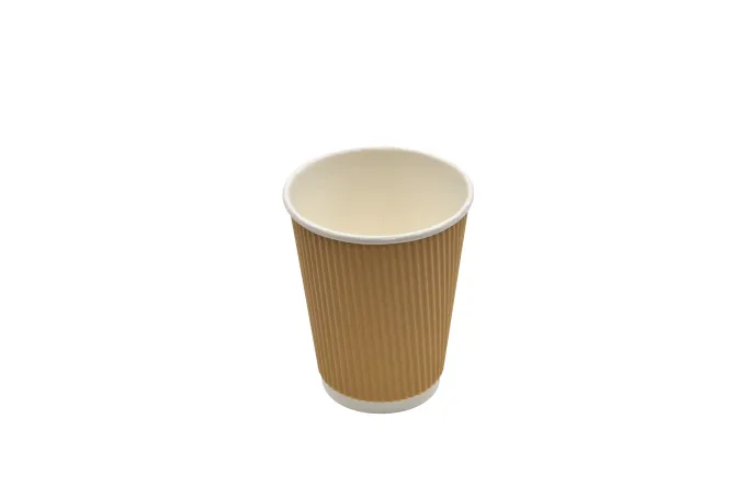 Gobelet en carton blanc double paroi ondulée kraft 360 ml - 500 unités - Betik