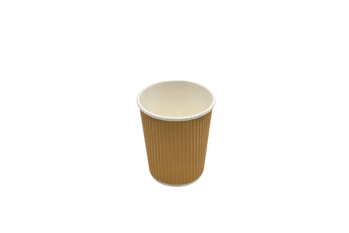 Gobelet en carton blanc double paroi ondulée kraft 240 ml - 500 unités - Betik