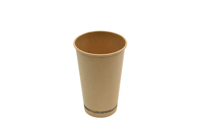 Gobelet en carton kraft SANS PLASTIQUE 480 ml - 1000 unités - Betik