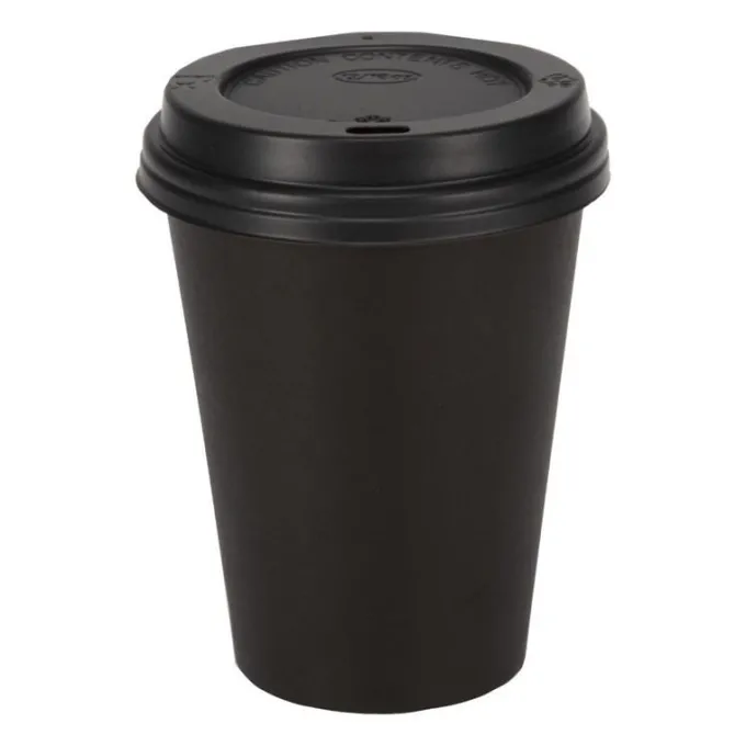 Gobelets Boissons Chaudes Noirs 340 ml - Fiesta Lot de 1000