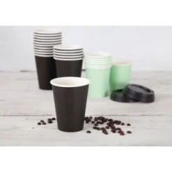 Gobelets Boissons Chaudes Noirs 340 ml - Fiesta Lot de 1000