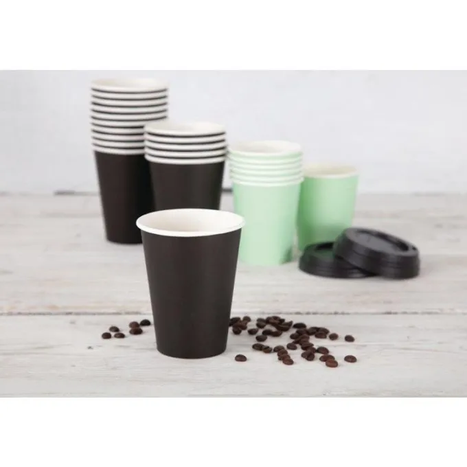 Gobelets Boissons Chaudes Noirs 340 ml - Fiesta Lot de 1000
