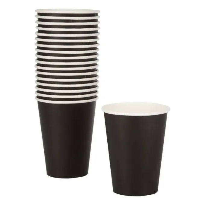 Gobelets Boissons Chaudes Noirs 340 ml - Fiesta Lot de 1000
