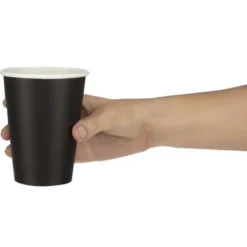 Gobelets Boissons Chaudes Noirs 340 ml - Fiesta Lot de 1000