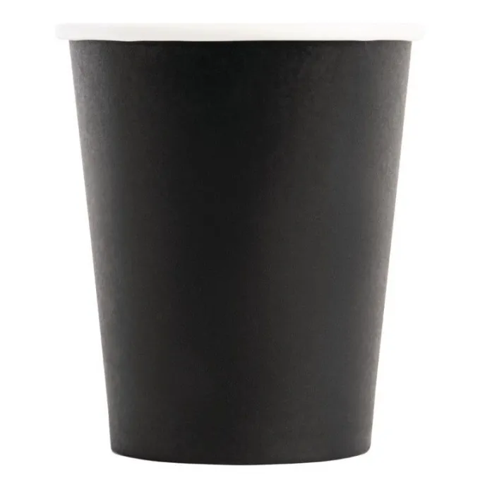 Gobelets boissons chaudes noirs 230 ml - Fiesta Lot de 1000