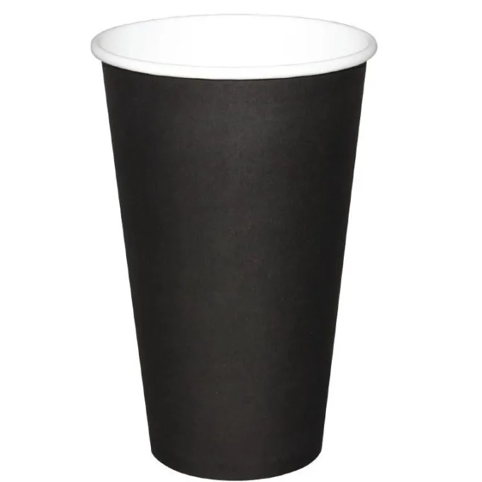 Gobelets boissons chaudes noirs 230 ml - Fiesta Lot de 1000