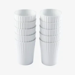 Gobelets 22 cl biosourcés - lot de 10 - blanc - Gilac
