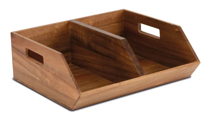 Grande Boîte en Bois Empilable Double 35 x 31 cm pour Buffet - Pujadas