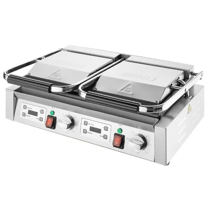 Gril de Contact Double Plaques Lisses 3,6 kW - Buffalo