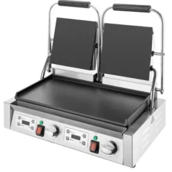 Gril de Contact Double Plaques Lisses 3,6 kW - Buffalo