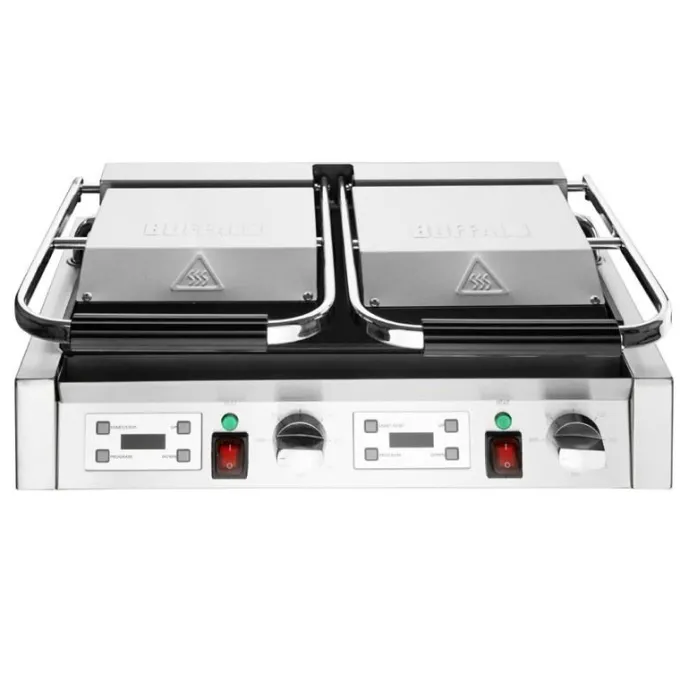 Gril de Contact Double Plaques Lisses 3,6 kW - Buffalo