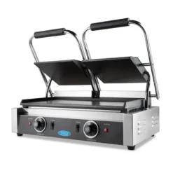 Grill Contact - Lisse - Plaque de Gril Double - 2 x 22 cm - Maxima