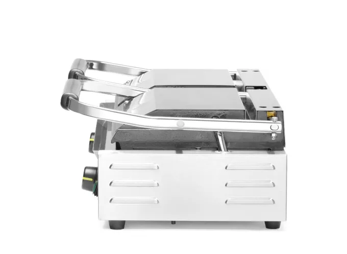Grill de contact - modèle double dessus rainuré et dessous lisse 230V/3600W 570x370x(H)210 mm - Hendi