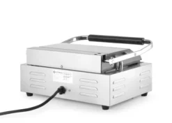 Grill de contact Panini dessus rainuré et dessous lisse 230V/2200W 430x370x(H)210 mm - Hendi