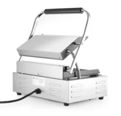 Grill de contact Panini dessus rainuré et dessous lisse 230V/2200W 430x370x(H)210 mm - Hendi