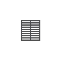 Grille Gauche/Droit Blanc pour 7455.3300 - Combisteel