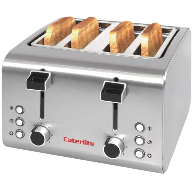 Grille Pain Professionnel Inox - 4 Tranches - Caterlite