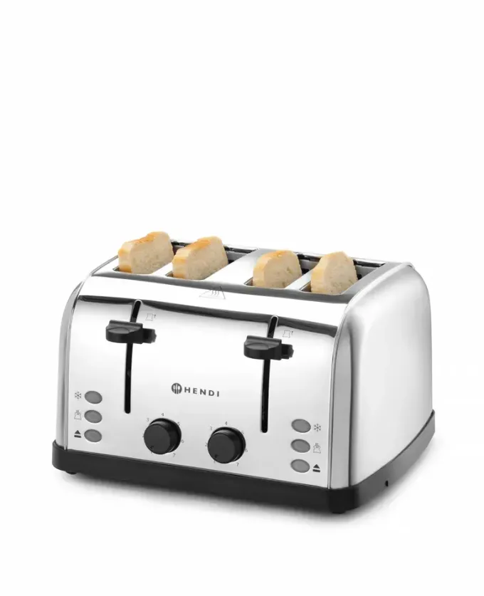 Grille-pain 4 tranches, 240V/1500W, 295x335x(H)180mm - Hendi