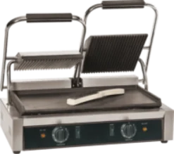 Grill Panini Double Rainuré Dessous Lisse