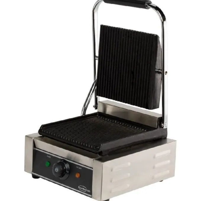 Grill à Panini Professionnel Rainurée - 320 x 410 x 190 mm - Combisteel