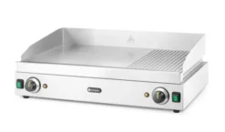 Grill rainuré 1/3 Profi Line 2/3 lisse 1/3 rainuré 230V/3500W 720x530x(H)250 mm - Hendi