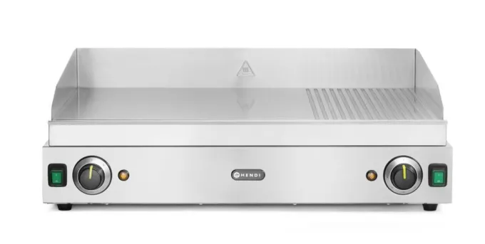 Grill rainuré 1/3 Profi Line 2/3 lisse 1/3 rainuré 230V/3500W 720x530x(H)250 mm - Hendi